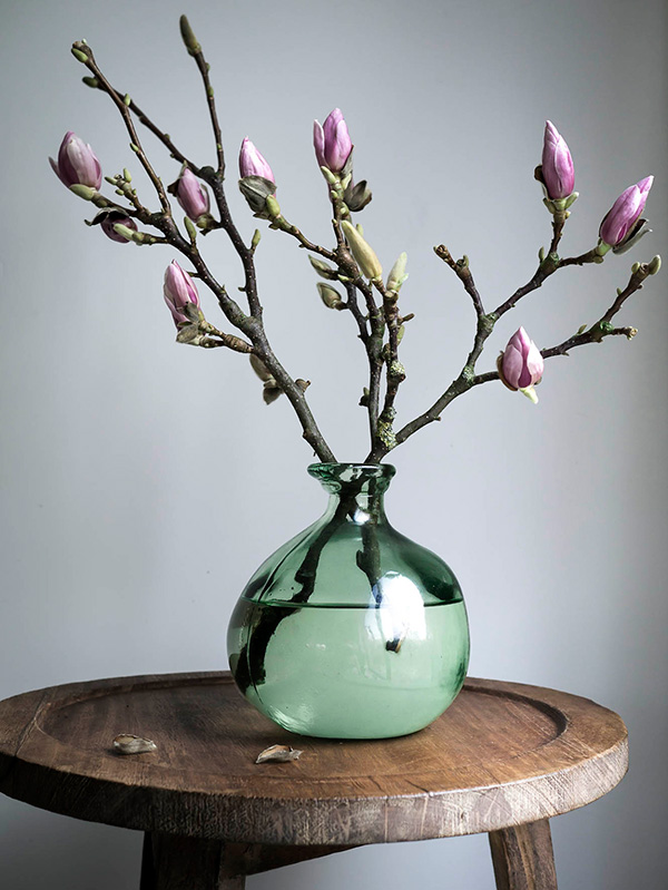 Decoris Vaas Glas - Vintage Roze - 32cm