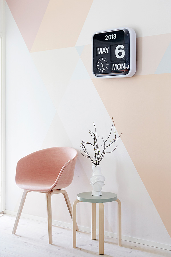 Gekleurde geometrische muur